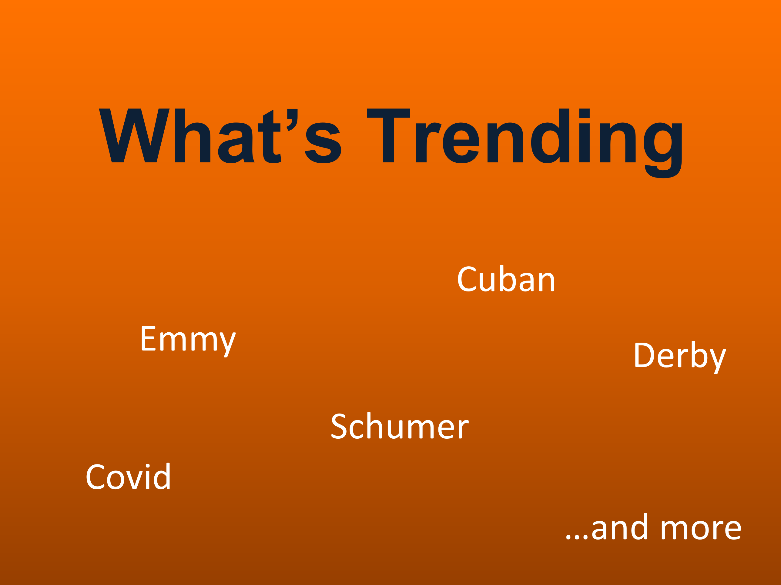 7/16/21 What's Trending This Week?