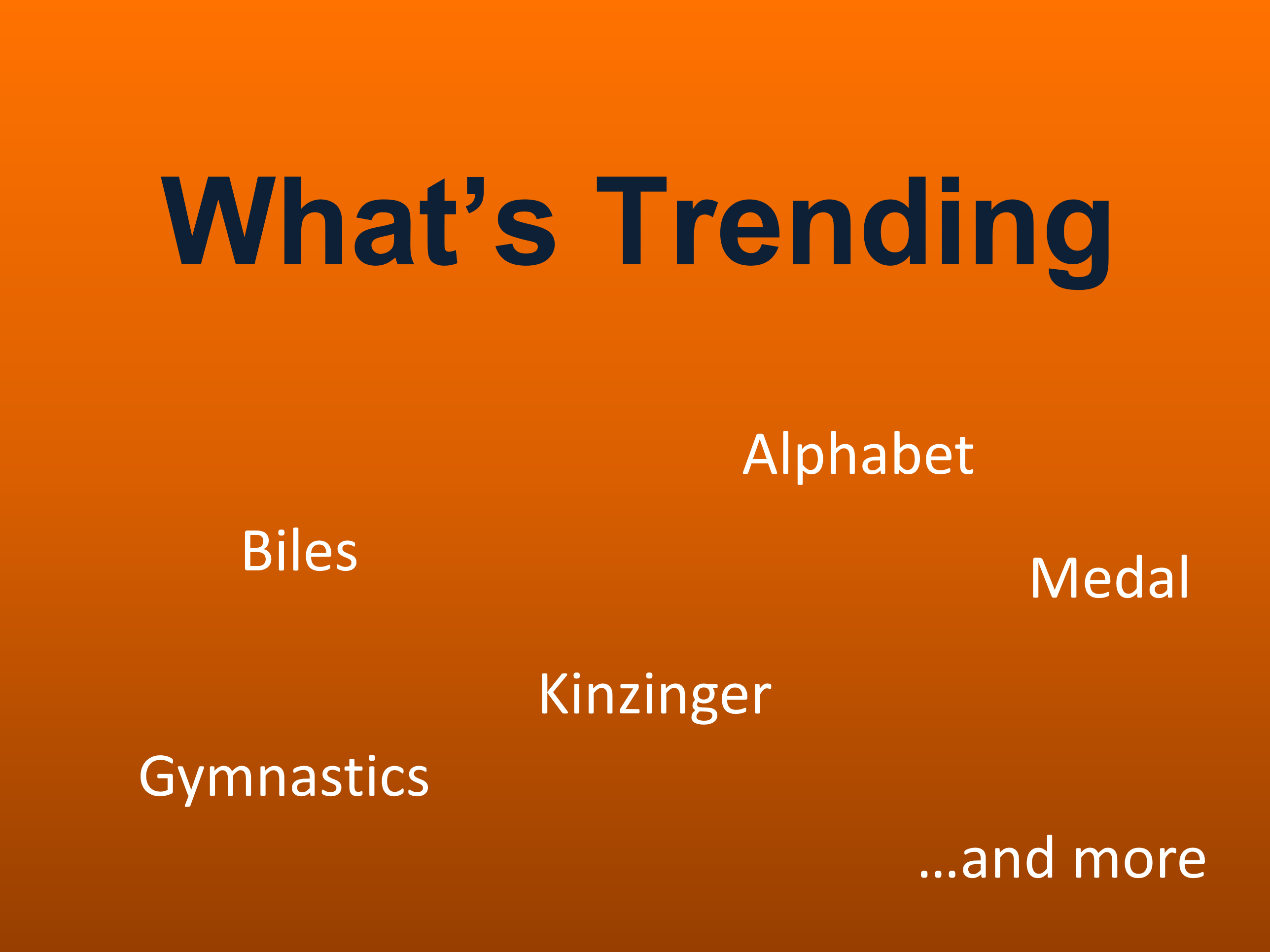 7/30/21 What's Trending This Week?