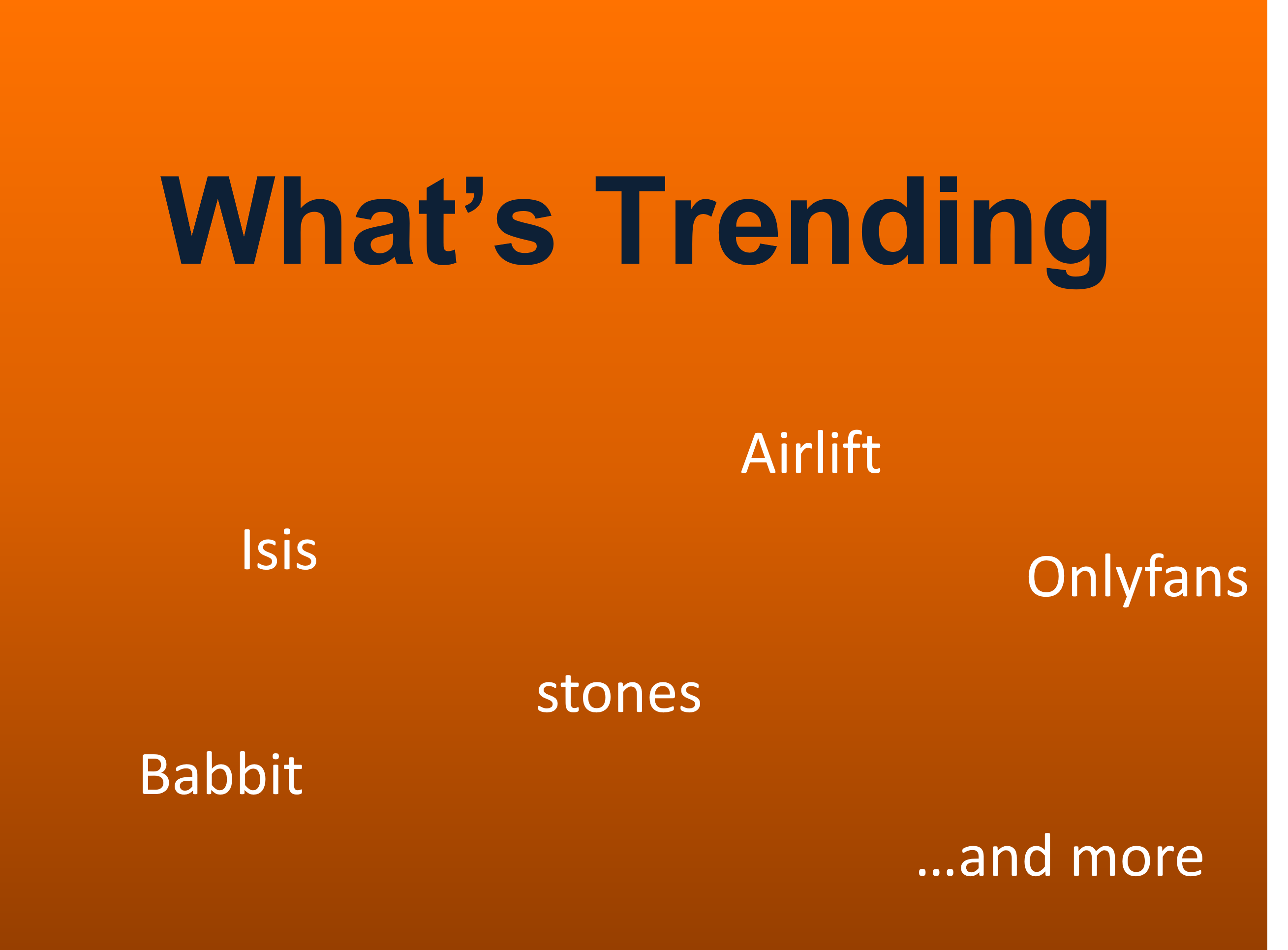 8/28/21 What's Trending This Week?