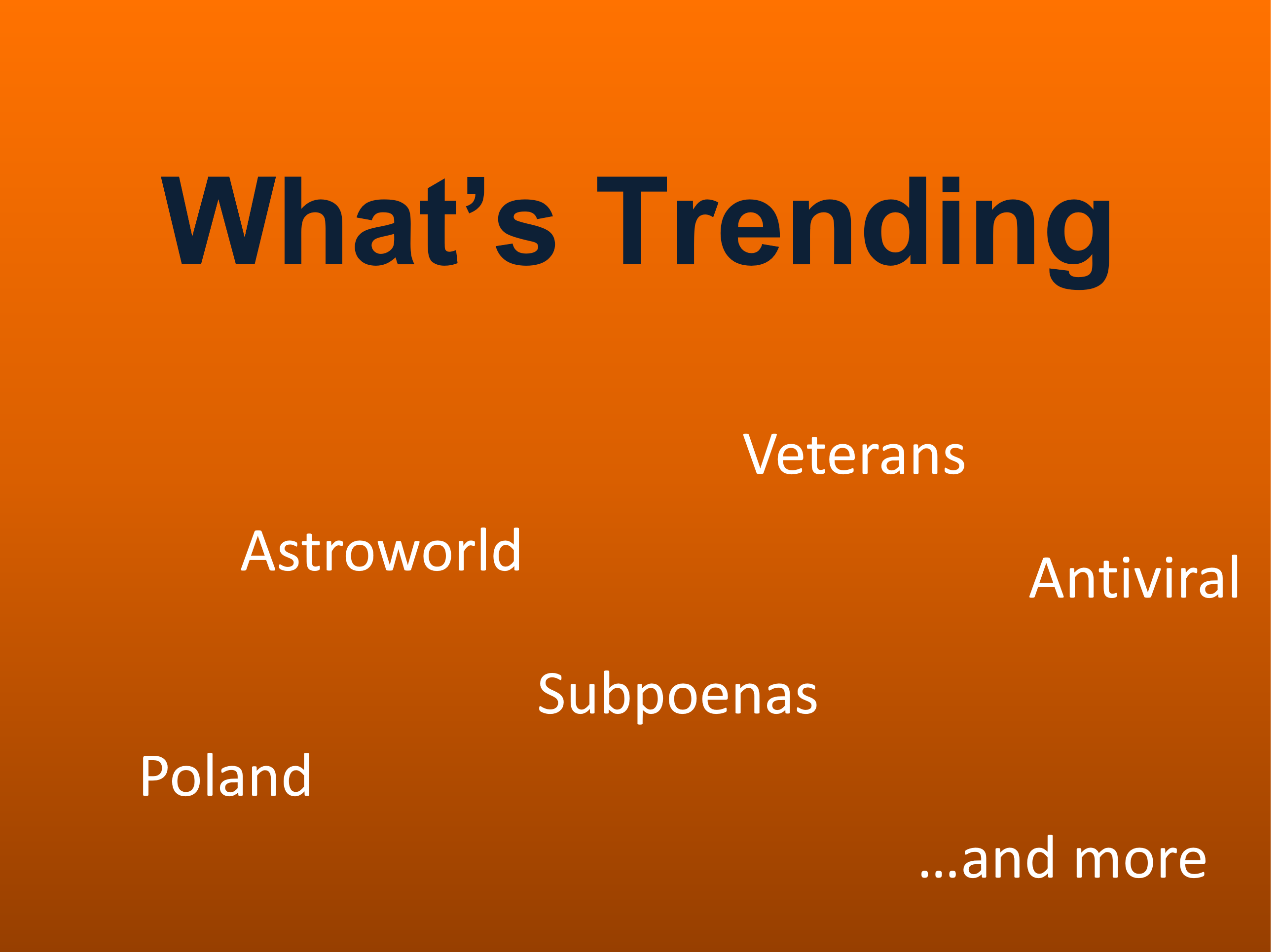 11/13/21 What's Trending This Week